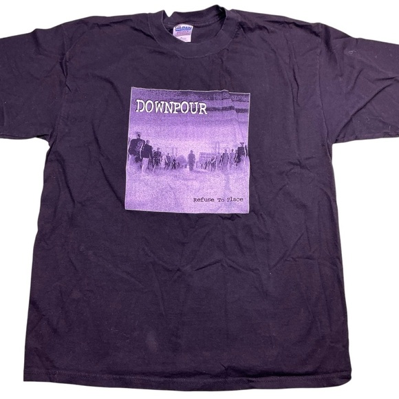 Y2K Downpour Refuse to Place Band Tour T-shirt XL. - Picture 1 of 4